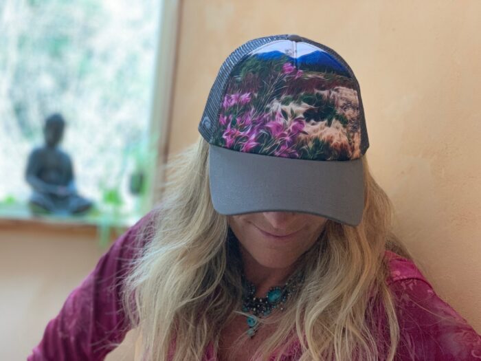 Quill Creek Hat, All Charcoal or White Mesh, Navy Bill