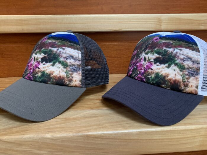 Quill Creek Hat, All Charcoal or White Mesh, Navy Bill - Image 4