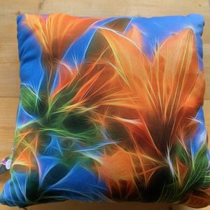 Orange Tiger Lily Pillow