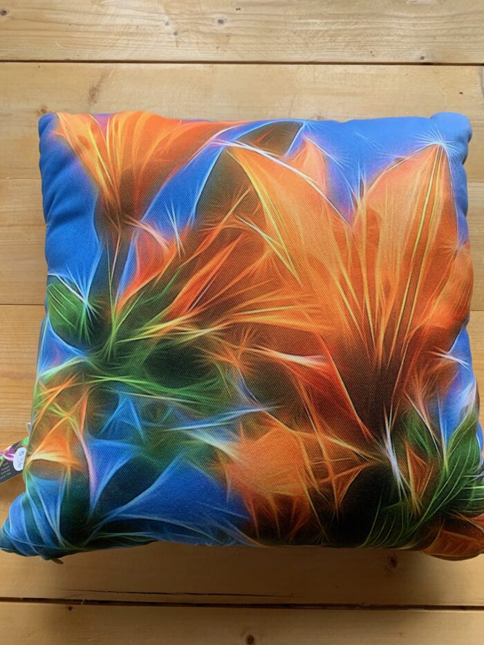 Orange Tiger Lily Pillow