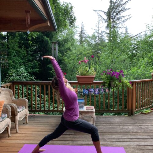 Yoga w/Mandy, Haines, Alaska, Live from the Garden ~ 7/13/20 ~ Shoulder Opening Flow