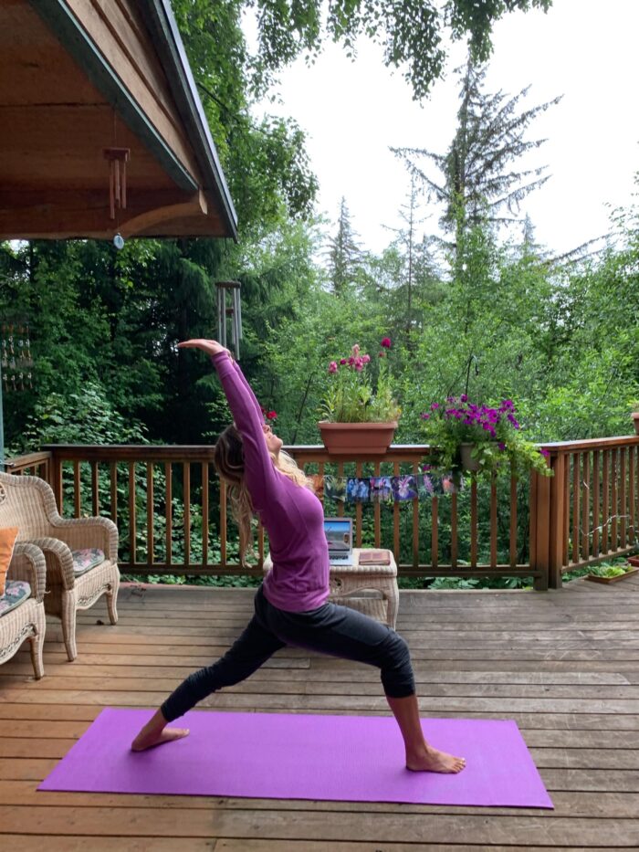 Yoga w/Mandy, Haines, Alaska, Live from the Garden ~ 7/13/20 ~ Shoulder Opening Flow