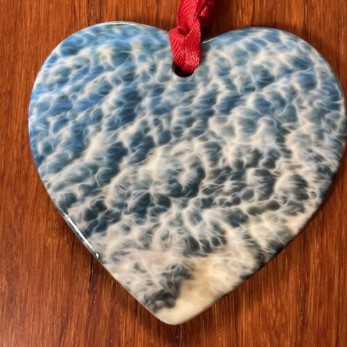 Water Ripples Heart Ornament