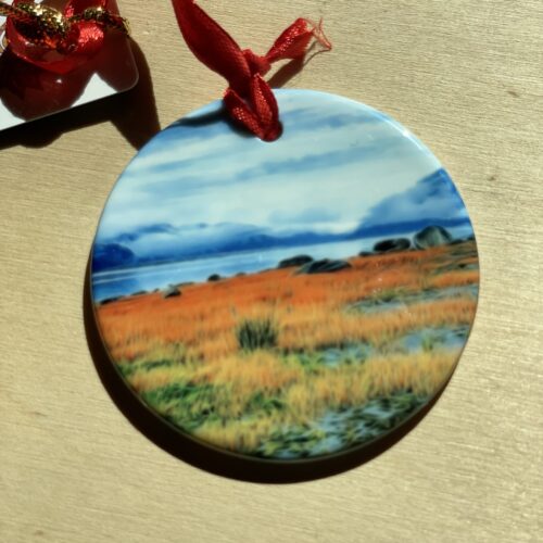 Ceramic Ornament~ Chilkat Inlet in Fall