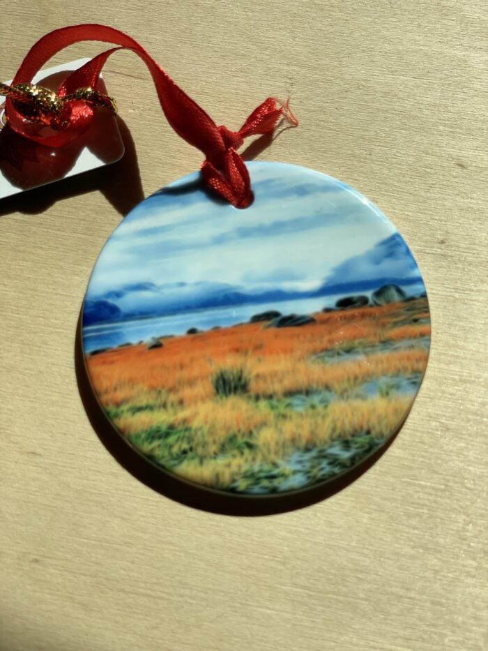 Ceramic Ornament~ Chilkat Inlet in Fall