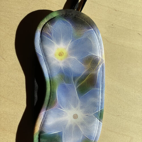 Satin Eye Pillow w/ Straps~ Forget Me Nots