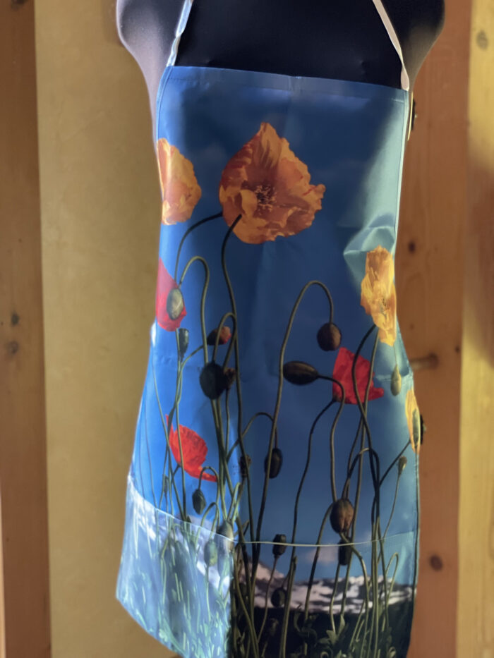 Apron~ Blue Sky Poppies