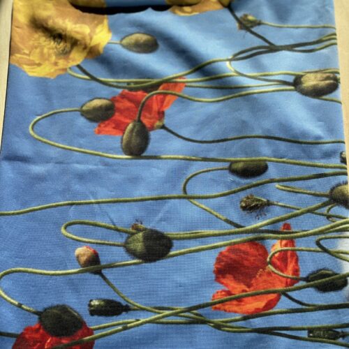 Neck Gator~ Poppies with Blue Sky